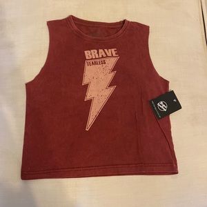 Brave fearless muscle tank